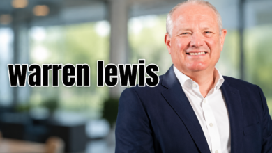 Make Landscape image, And Blurred Background, and Write " warren lewis " Text Color Black and Outline Text White, I need landscape image not need porttait image,