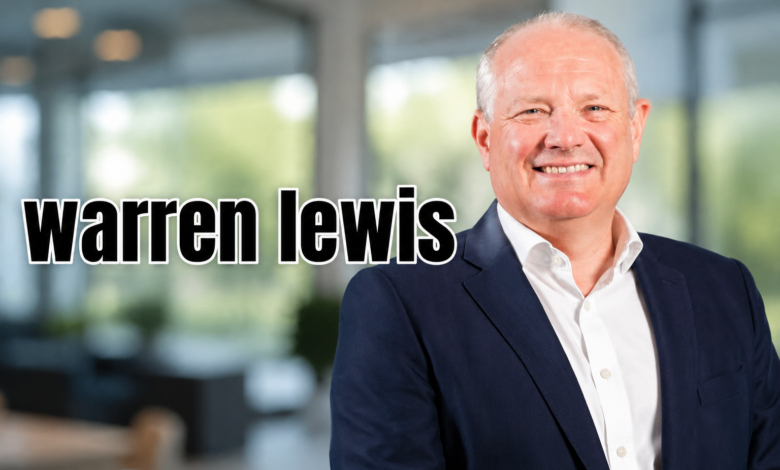 Make Landscape image, And Blurred Background, and Write " warren lewis " Text Color Black and Outline Text White, I need landscape image not need porttait image,